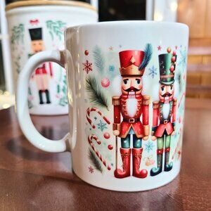 Nutcracker Christmas Mug Ceramic Coffee Cup Holiday Gift Best Stocking Stuffer